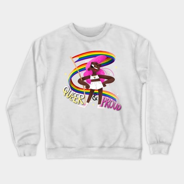 Queer & Proud - rainbow heart Crewneck Sweatshirt by Gummy Illustrations